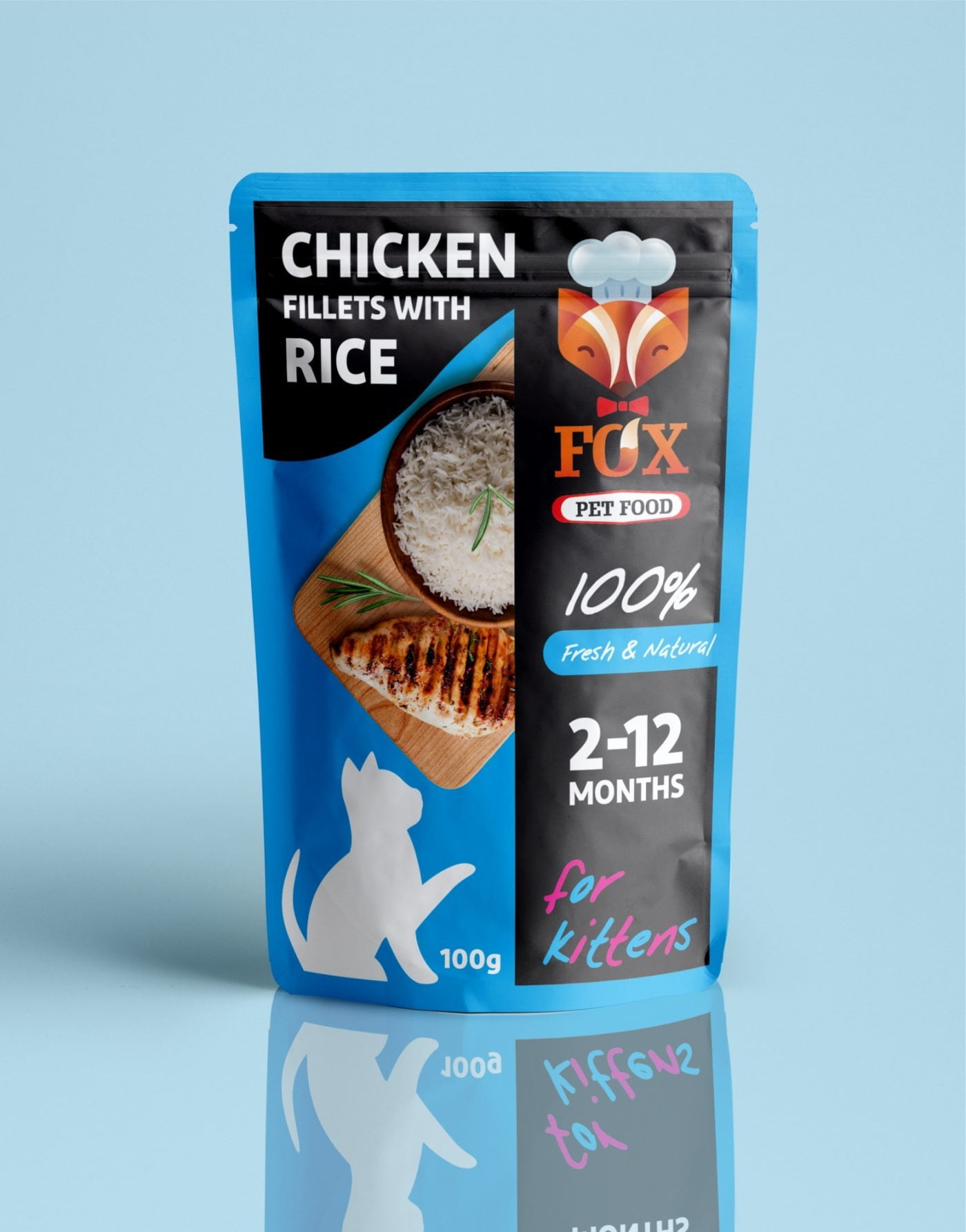 chicken fillets with rice pouch-for kittens-front