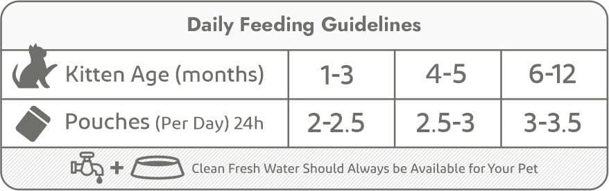 kitten pouches-daily feeding guidelines