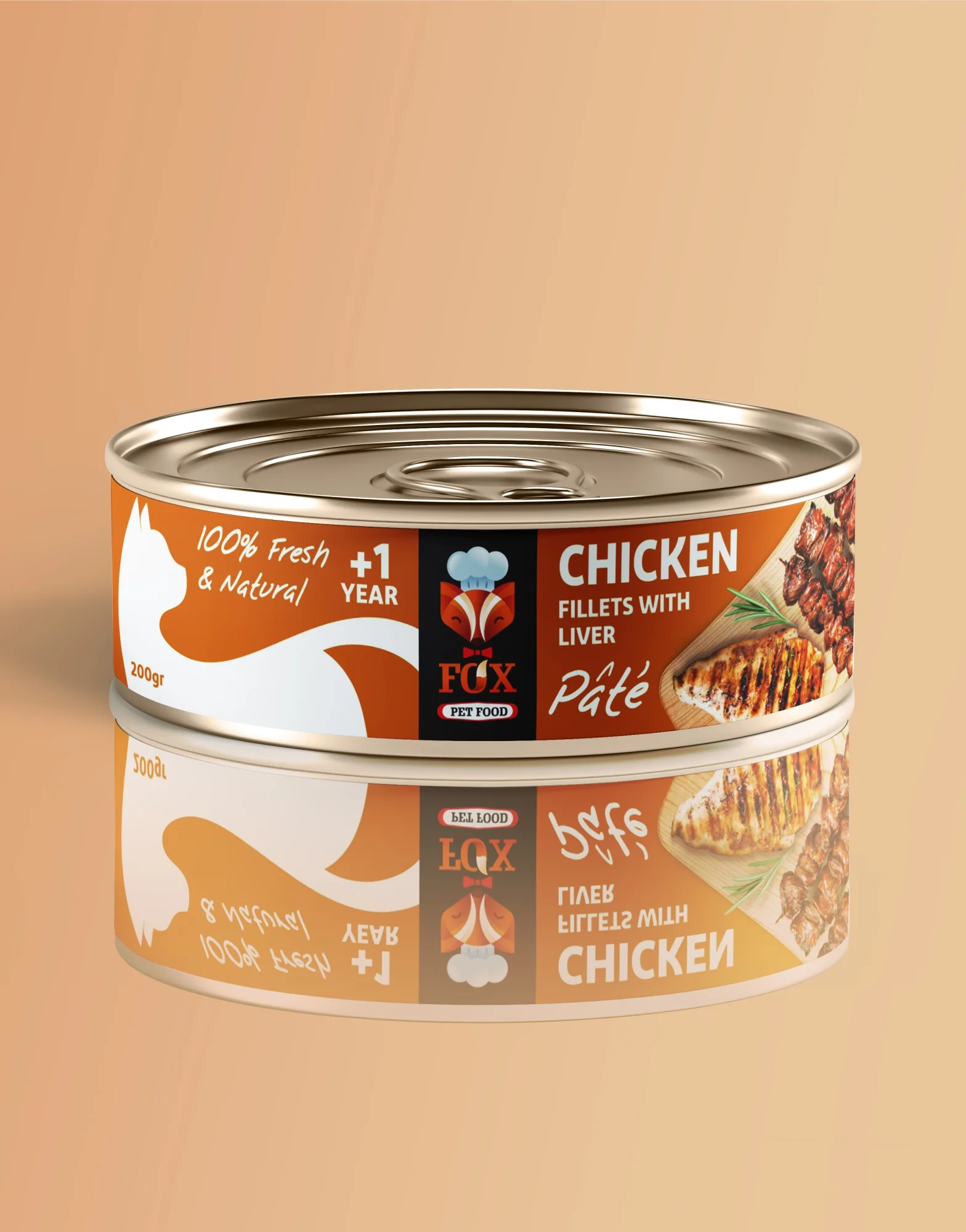 Chicken Fillets with Liver Pate | for Adult Cats | 200gr