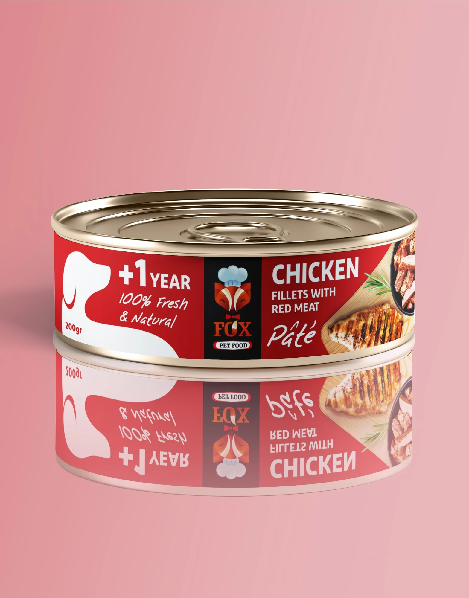 Chicken Fillets with Red Meat Pate | for Adult Dogs | 200gr