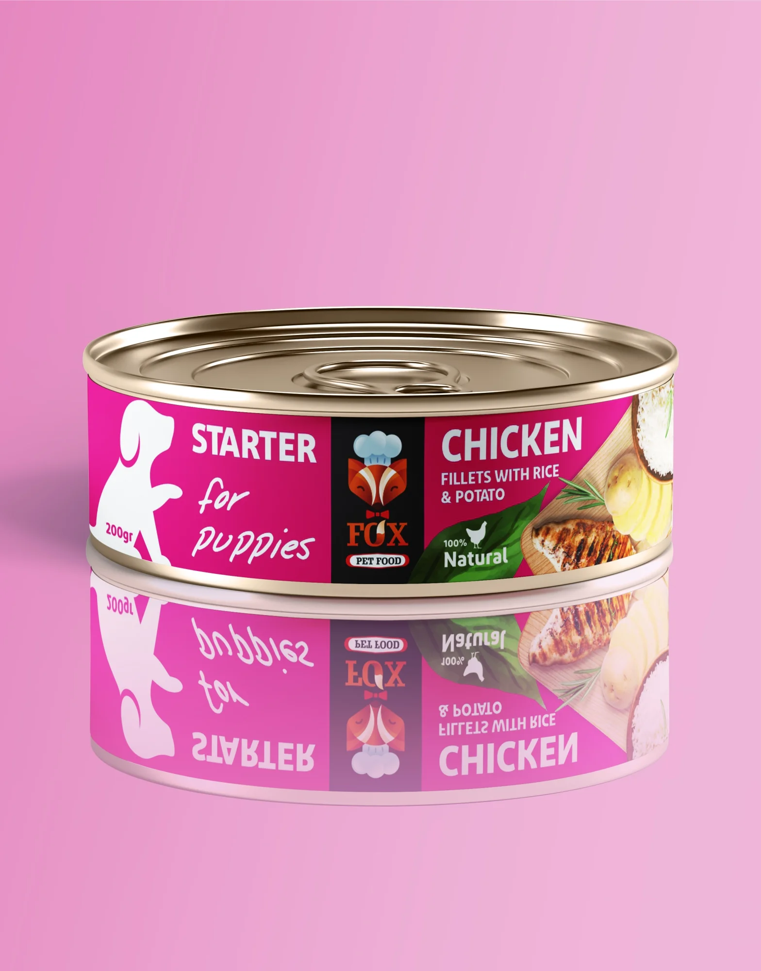 Natural Chicken Fillets with Rice & Potato | Starter for Puppies | 200gr