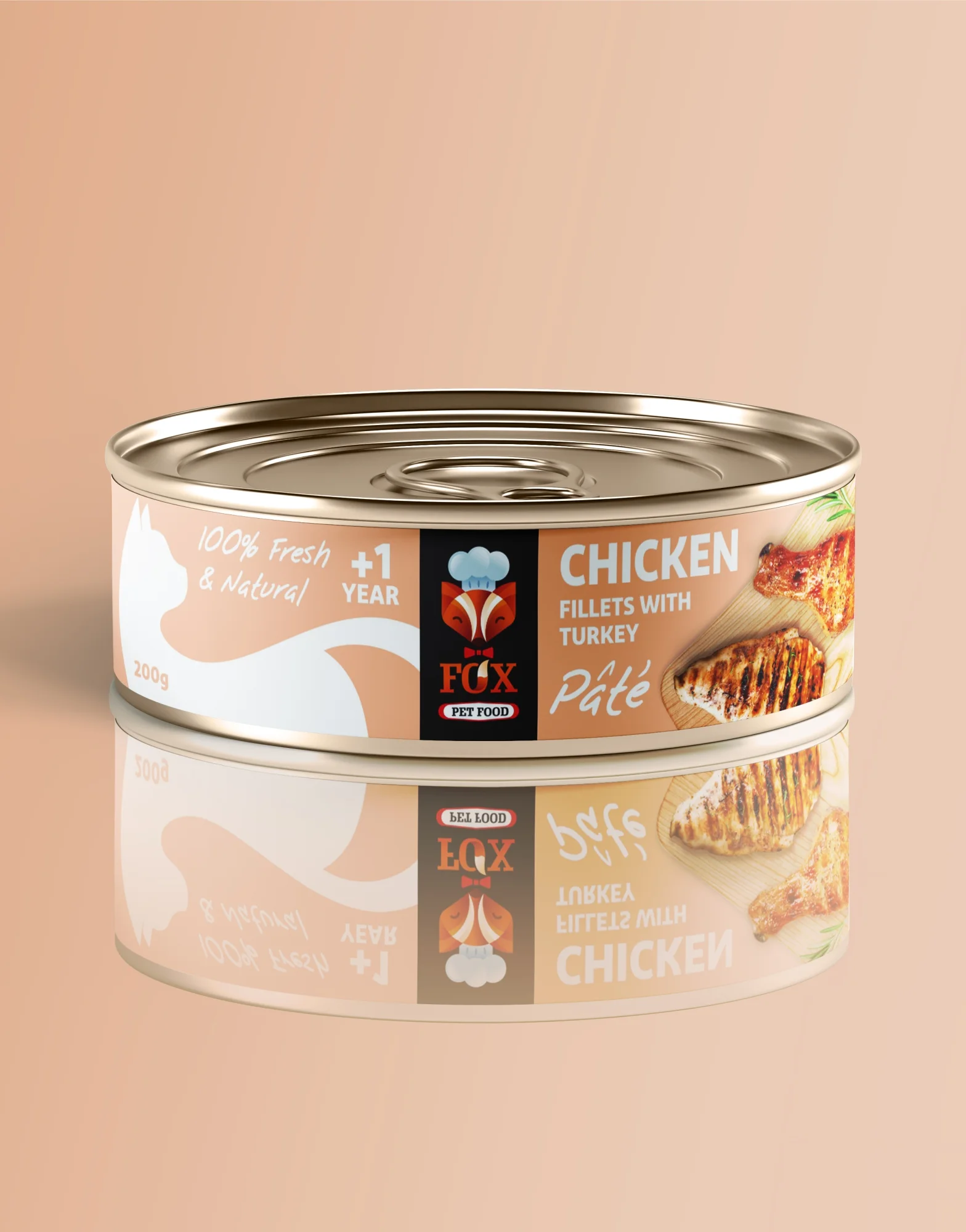 Chicken Fillets with Turkey Pate | for Adult Cats | 200gr